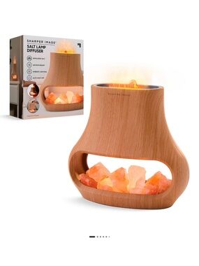 Sharper Image Wood-Style Salt Lamp Diffuser